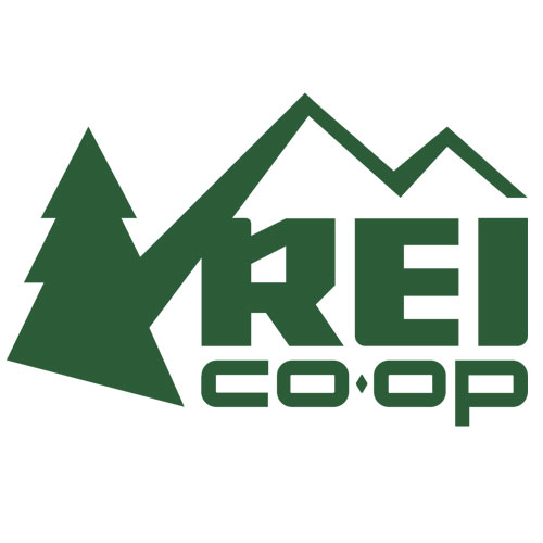 REI logo - physical retail distribution
